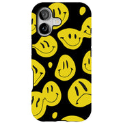 Smiley Face Tough Cases For Apple iPhone (17, 16, 15, 14, 13, 12, 11, X, SE, 8, 7/ Air, Plus, Pro, Max, Mini, XR, XS), Print in USA