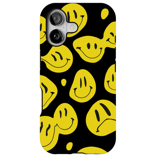 Smiley Face Tough Cases For Apple iPhone (17, 16, 15, 14, 13, 12, 11, X, SE, 8, 7/ Air, Plus, Pro, Max, Mini, XR, XS), Print in USA