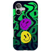 Acid Smile Face Tough Cases For Apple iPhone (17, 16, 15, 14, 13, 12, 11, X, SE, 8, 7/ Air, Plus, Pro, Max, Mini, XR, XS), Print in USA