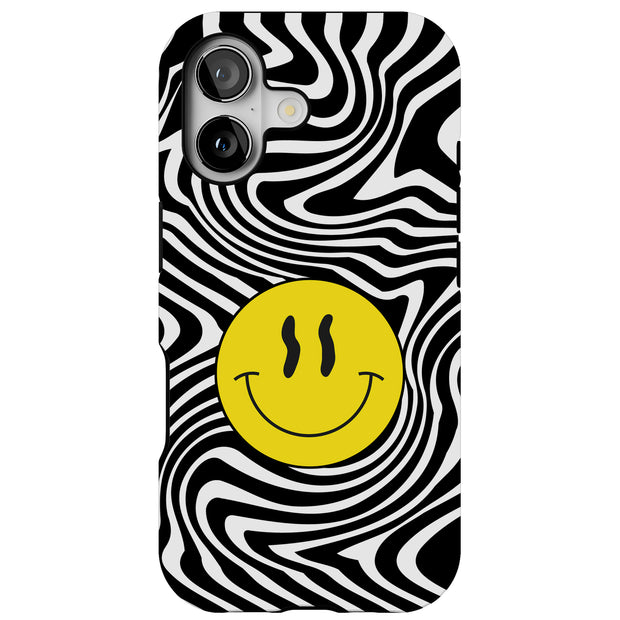 Trippy Smiley Tough Cases For Apple iPhone (17, 16, 15, 14, 13, 12, 11, X, SE, 8, 7/ Air, Plus, Pro, Max, Mini, XR, XS), Print in USA