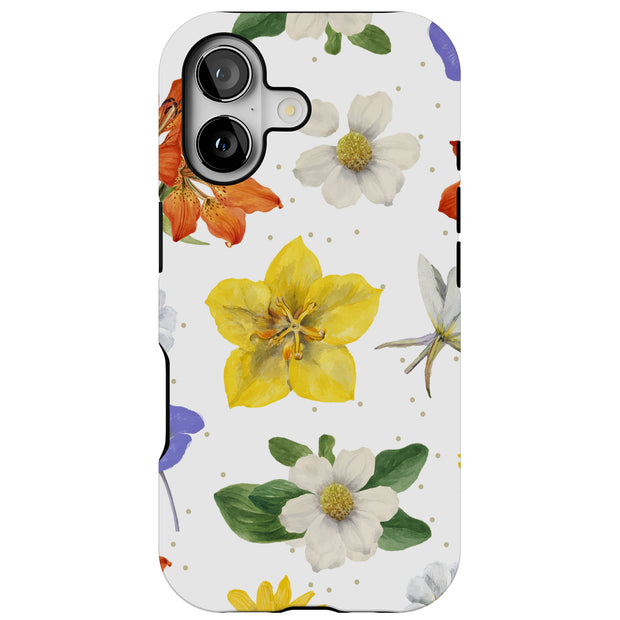 Flower Design 2 Tough Cases For Apple iPhone (17, 16, 15, 14, 13, 12, 11, X, SE, 8, 7/ Air, Plus, Pro, Max, Mini, XR, XS), Print in USA