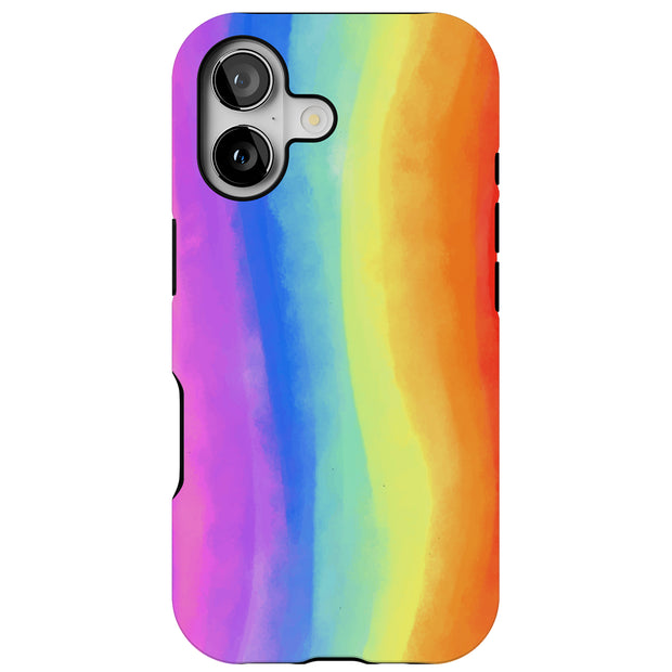 Pastel Rainbow Tough Cases For Apple iPhone (17, 16, 15, 14, 13, 12, 11, X, SE, 8, 7/ Air, Plus, Pro, Max, Mini, XR, XS), Print in USA
