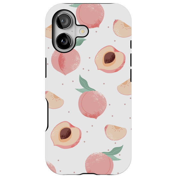 Juicy Peach Tough Cases For Apple iPhone (17, 16, 15, 14, 13, 12, 11, X, SE, 8, 7/ Air, Plus, Pro, Max, Mini, XR, XS), Print in USA