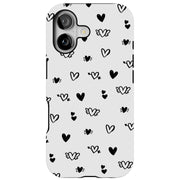 Flying Hearts Tough Cases For Apple iPhone (17, 16, 15, 14, 13, 12, 11, X, SE, 8, 7/ Air, Plus, Pro, Max, Mini, XR, XS), Print in USA