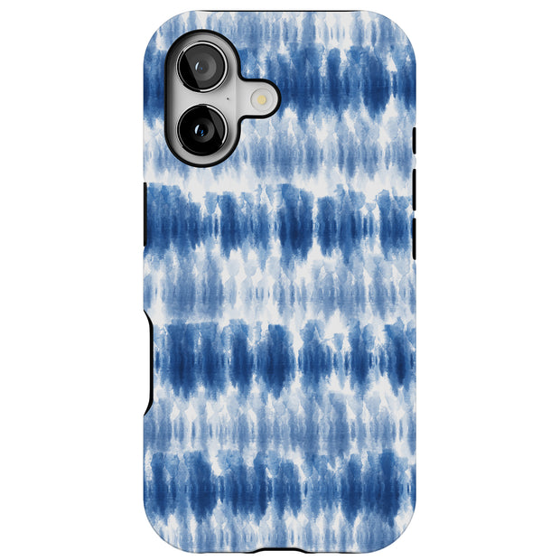 Blue Watercolor Tough Cases For Apple iPhone (17, 16, 15, 14, 13, 12, 11, X, SE, 8, 7/ Air, Plus, Pro, Max, Mini, XR, XS), Print in USA