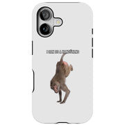 Meme Monkey  Tough Cases For Apple iPhone (17, 16, 15, 14, 13, 12, 11, X, SE, 8, 7/ Air, Plus, Pro, Max, Mini, XR, XS), Print in USA