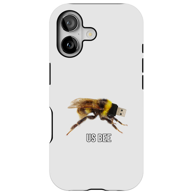 US BEE Meme Tough Cases For Apple iPhone (17, 16, 15, 14, 13, 12, 11, X, SE, 8, 7/ Air, Plus, Pro, Max, Mini, XR, XS), Print in USA