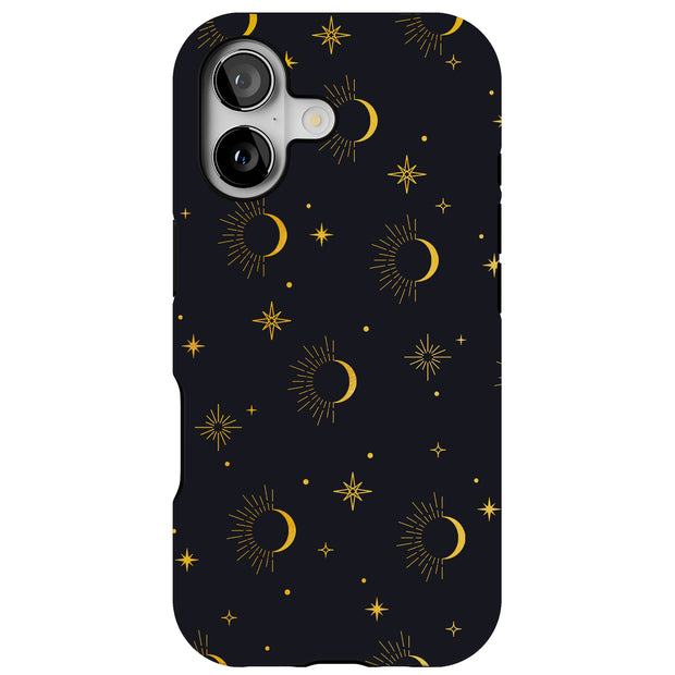Moon Sun Stars Tough Cases For Apple iPhone (17, 16, 15, 14, 13, 12, 11, X, SE, 8, 7/ Air, Plus, Pro, Max, Mini, XR, XS), Print in USA