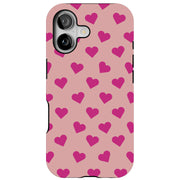 Cute Pink Love Tough Cases For Apple iPhone (17, 16, 15, 14, 13, 12, 11, X, SE, 8, 7/ Air, Plus, Pro, Max, Mini, XR, XS), Print in USA