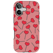 Lollypop Hearts Tough Cases For Apple iPhone (17, 16, 15, 14, 13, 12, 11, X, SE, 8, 7/ Air, Plus, Pro, Max, Mini, XR, XS), Print in USA