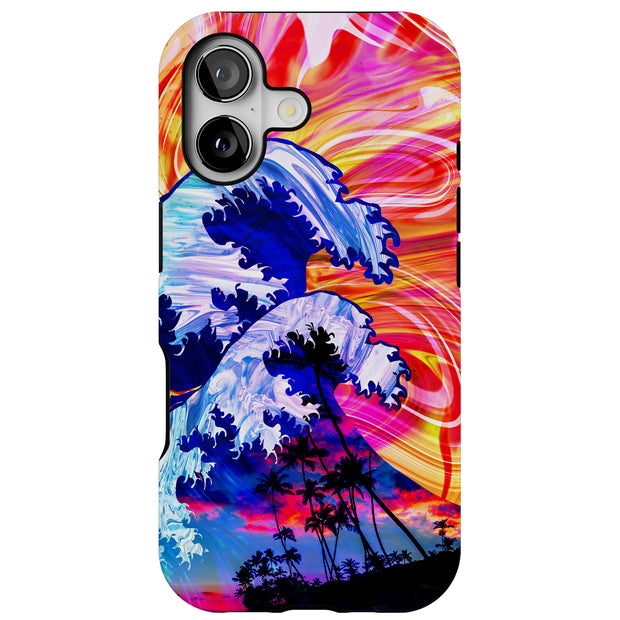 Summer Wave Tough Cases For Apple iPhone (17, 16, 15, 14, 13, 12, 11, X, SE, 8, 7/ Air, Plus, Pro, Max, Mini, XR, XS), Print in USA
