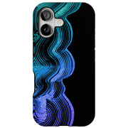 Blue Wavy 5 Tough Cases For Apple iPhone (17, 16, 15, 14, 13, 12, 11, X, SE, 8, 7/ Air, Plus, Pro, Max, Mini, XR, XS), Print in USA