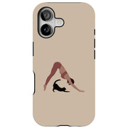 Yoga With Cat Tough Cases For Apple iPhone (17, 16, 15, 14, 13, 12, 11, X, SE, 8, 7/ Air, Plus, Pro, Max, Mini, XR, XS), Print in USA