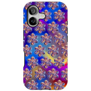 Silver Flowers Tough Cases For Apple iPhone (17, 16, 15, 14, 13, 12, 11, X, SE, 8, 7/ Air, Plus, Pro, Max, Mini, XR, XS), Print in USA