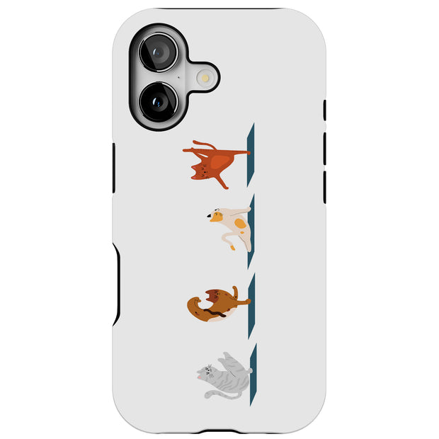 Cat Do Yoga Tough Cases For Apple iPhone (17, 16, 15, 14, 13, 12, 11, X, SE, 8, 7/ Air, Plus, Pro, Max, Mini, XR, XS), Print in USA