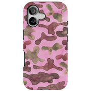 Camouflage Pink Tough Cases For Apple iPhone (17, 16, 15, 14, 13, 12, 11, X, SE, 8, 7/ Air, Plus, Pro, Max, Mini, XR, XS), Print in USA