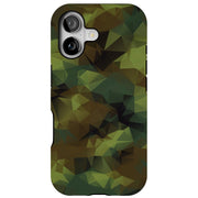 Camo Triangular Tough Cases For Apple iPhone (17, 16, 15, 14, 13, 12, 11, X, SE, 8, 7/ Air, Plus, Pro, Max, Mini, XR, XS), Print in USA