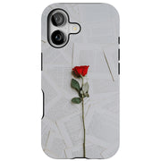 Red Rose Flower Tough Cases For Apple iPhone (17, 16, 15, 14, 13, 12, 11, X, SE, 8, 7/ Air, Plus, Pro, Max, Mini, XR, XS), Print in USA