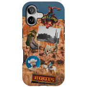 Cowboy Collage Tough Cases For Apple iPhone (17, 16, 15, 14, 13, 12, 11, X, SE, 8, 7/ Air, Plus, Pro, Max, Mini, XR, XS), Print in USA