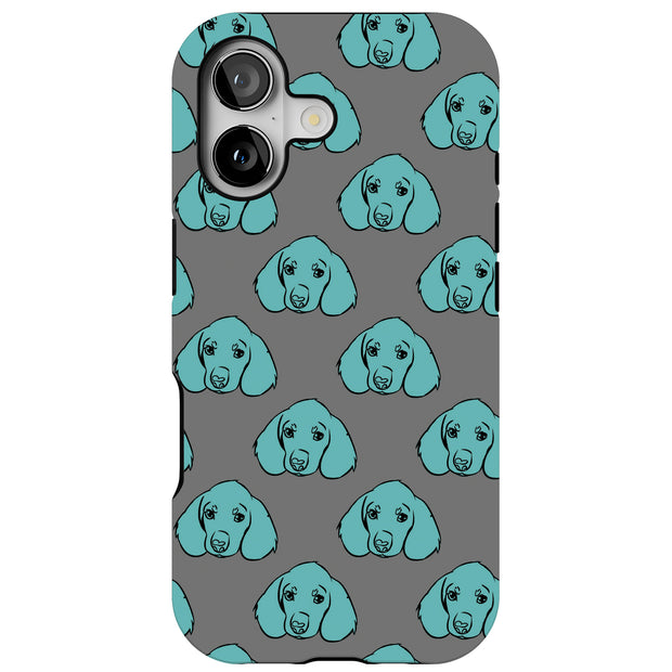 Blue Dog Tough Cases For Apple iPhone (17, 16, 15, 14, 13, 12, 11, X, SE, 8, 7/ Air, Plus, Pro, Max, Mini, XR, XS), Print in USA