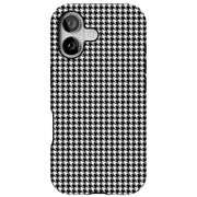 Black Gingham Tough Cases For Apple iPhone (17, 16, 15, 14, 13, 12, 11, X, SE, 8, 7/ Air, Plus, Pro, Max, Mini, XR, XS), Print in USA