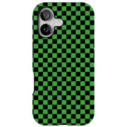 Green Gingham Tough Cases For Apple iPhone (17, 16, 15, 14, 13, 12, 11, X, SE, 8, 7/ Air, Plus, Pro, Max, Mini, XR, XS), Print in USA