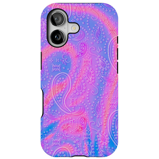 Pink Bandana Tough Cases For Apple iPhone (17, 16, 15, 14, 13, 12, 11, X, SE, 8, 7/ Air, Plus, Pro, Max, Mini, XR, XS), Print in USA