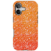 Orange Bandana Tough Cases For Apple iPhone (17, 16, 15, 14, 13, 12, 11, X, SE, 8, 7/ Air, Plus, Pro, Max, Mini, XR, XS), Print in USA