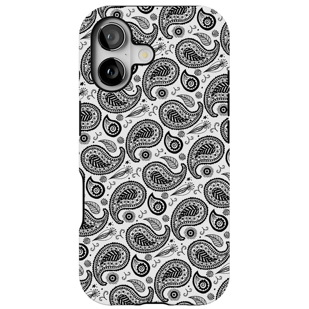 Black Bandana Tough Cases For Apple iPhone (17, 16, 15, 14, 13, 12, 11, X, SE, 8, 7/ Air, Plus, Pro, Max, Mini, XR, XS), Print in USA