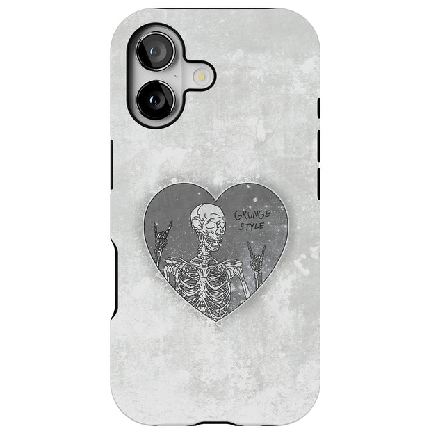 Skeleton Love Tough Cases For Apple iPhone (17, 16, 15, 14, 13, 12, 11, X, SE, 8, 7/ Air, Plus, Pro, Max, Mini, XR, XS), Print in USA