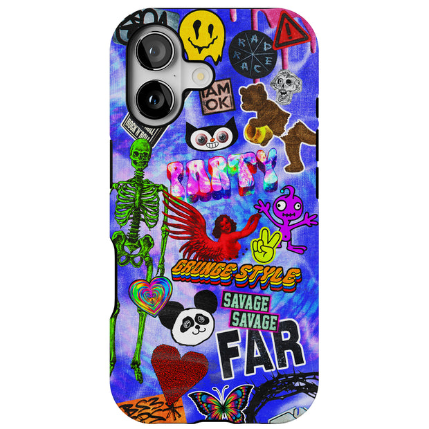 Grunge Style 1 Tough Cases For Apple iPhone (17, 16, 15, 14, 13, 12, 11, X, SE, 8, 7/ Air, Plus, Pro, Max, Mini, XR, XS), Print in USA