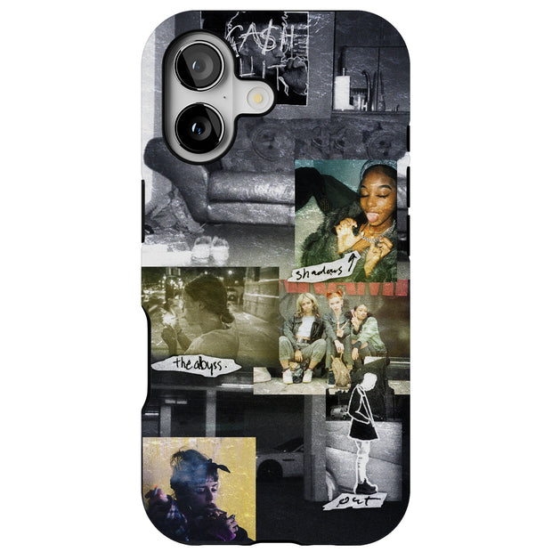 Grunge Collage1 Tough Cases For Apple iPhone (17, 16, 15, 14, 13, 12, 11, X, SE, 8, 7/ Air, Plus, Pro, Max, Mini, XR, XS), Print in USA