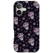 Skull Floral 1 Tough Cases For Apple iPhone (17, 16, 15, 14, 13, 12, 11, X, SE, 8, 7/ Air, Plus, Pro, Max, Mini, XR, XS), Print in USA