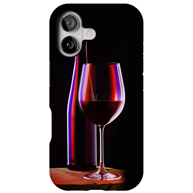 Red Wine Glass Tough Cases For Apple iPhone (17, 16, 15, 14, 13, 12, 11, X, SE, 8, 7/ Air, Plus, Pro, Max, Mini, XR, XS), Print in USA