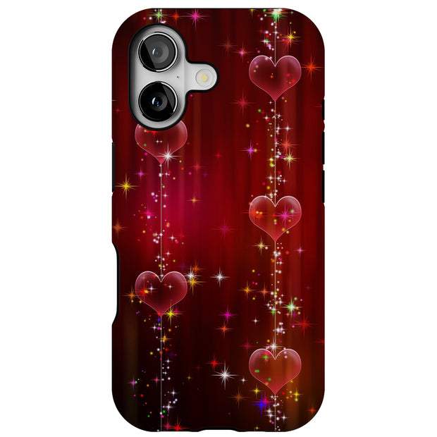 Shinny Hearts Tough Cases For Apple iPhone (17, 16, 15, 14, 13, 12, 11, X, SE, 8, 7/ Air, Plus, Pro, Max, Mini, XR, XS), Print in USA