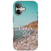 Beach Girl Blue Tough Cases For Apple iPhone (17, 16, 15, 14, 13, 12, 11, X, SE, 8, 7/ Air, Plus, Pro, Max, Mini, XR, XS), Print in USA