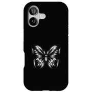 B/W Butterfly Tough Cases For Apple iPhone (17, 16, 15, 14, 13, 12, 11, X, SE, 8, 7/ Air, Plus, Pro, Max, Mini, XR, XS), Print in USA