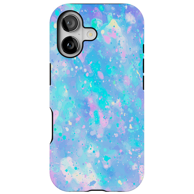 Watercolor Rain Tough Cases For Apple iPhone (17, 16, 15, 14, 13, 12, 11, X, SE, 8, 7/ Air, Plus, Pro, Max, Mini, XR, XS), Print in USA