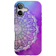 Purple Mandala Tough Cases For Apple iPhone (17, 16, 15, 14, 13, 12, 11, X, SE, 8, 7/ Air, Plus, Pro, Max, Mini, XR, XS), Print in USA