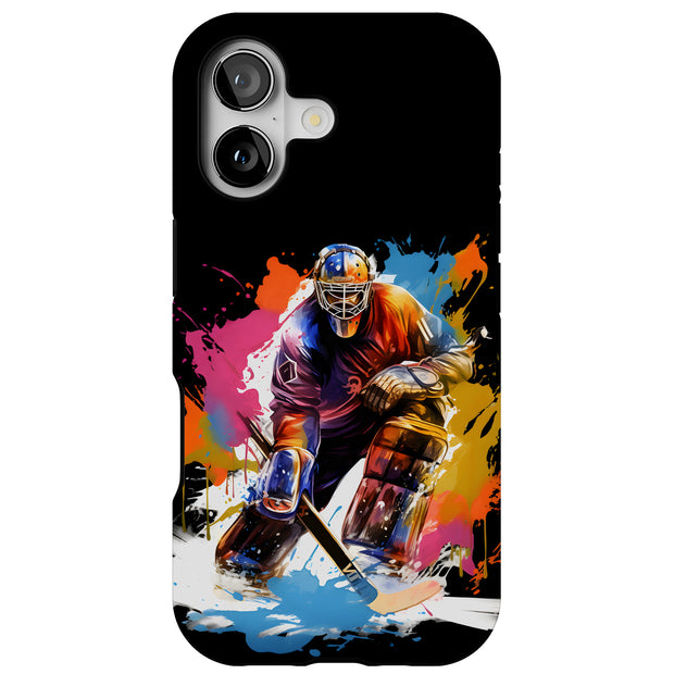 Hockey Grunge Tough Cases For Apple iPhone (17, 16, 15, 14, 13, 12, 11, X, SE, 8, 7/ Air, Plus, Pro, Max, Mini, XR, XS), Print in USA