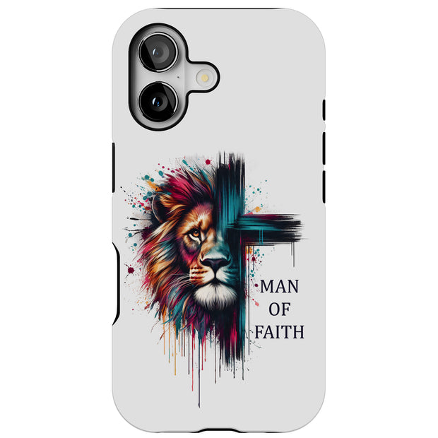 Man of Faith Tough Cases For Apple iPhone (17, 16, 15, 14, 13, 12, 11, X, SE, 8, 7/ Air, Plus, Pro, Max, Mini, XR, XS), Print in USA