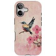 Bird Floral Tough Cases For Apple iPhone (17, 16, 15, 14, 13, 12, 11, X, SE, 8, 7/ Air, Plus, Pro, Max, Mini, XR, XS), Print in USA