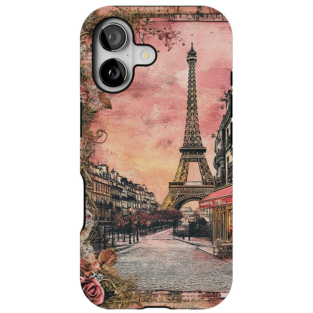 Paris Love 3 Tough Cases For Apple iPhone (17, 16, 15, 14, 13, 12, 11, X, SE, 8, 7/ Air, Plus, Pro, Max, Mini, XR, XS), Print in USA