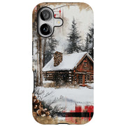 Snow Cabin 1 Tough Cases For Apple iPhone (17, 16, 15, 14, 13, 12, 11, X, SE, 8, 7/ Air, Plus, Pro, Max, Mini, XR, XS), Print in USA