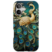 Peacock Feather Tough Cases For Apple iPhone (17, 16, 15, 14, 13, 12, 11, X, SE, 8, 7/ Air, Plus, Pro, Max, Mini, XR, XS), Print in USA