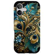 Jewel Feather 2 Tough Cases For Apple iPhone (17, 16, 15, 14, 13, 12, 11, X, SE, 8, 7/ Air, Plus, Pro, Max, Mini, XR, XS), Print in USA