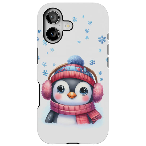 Kawaii Penguin Tough Cases For Apple iPhone (17, 16, 15, 14, 13, 12, 11, X, SE, 8, 7/ Air, Plus, Pro, Max, Mini, XR, XS), Print in USA