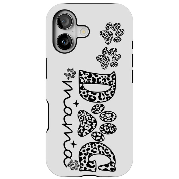 Dog Mama Paws 1 Tough Cases For Apple iPhone (17, 16, 15, 14, 13, 12, 11, X, SE, 8, 7/ Air, Plus, Pro, Max, Mini, XR, XS), Print in USA