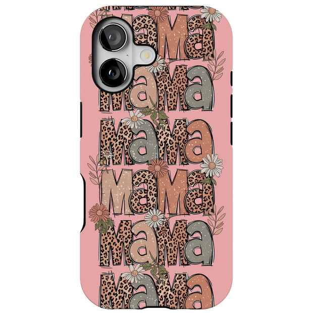 Leopard Mama 2 Tough Cases For Apple iPhone (17, 16, 15, 14, 13, 12, 11, X, SE, 8, 7/ Air, Plus, Pro, Max, Mini, XR, XS), Print in USA