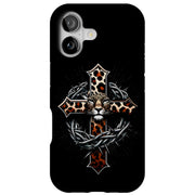Leopard Cross Tough Cases For Apple iPhone (17, 16, 15, 14, 13, 12, 11, X, SE, 8, 7/ Air, Plus, Pro, Max, Mini, XR, XS), Print in USA